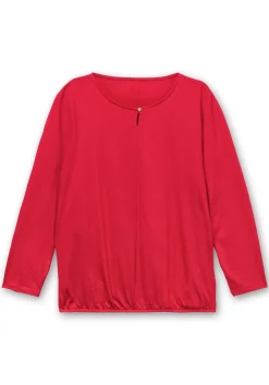 Langarmshirt mit Gummizug am Saum