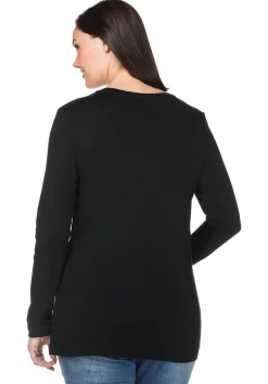 Langarmshirt mit Knopfleiste