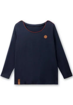 Langarmshirt mit Kontrastpaspeln