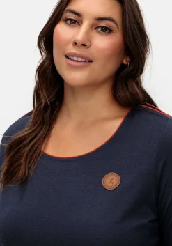 Langarmshirt mit Kontrastpaspeln