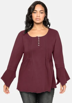Langarmshirt mit Ärmeln in Zipfelform