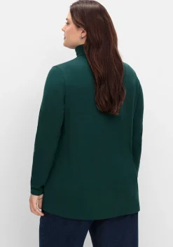 Langarmshirt mit Rollkragen, in A-Linie