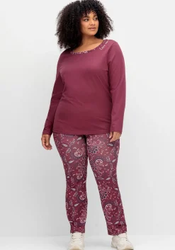 Langarmshirt mit Stickerei und Zierbändern hinten