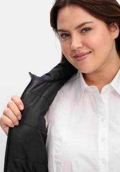 Lange Weste mit Tunnelzug hinten und Seitenzippern