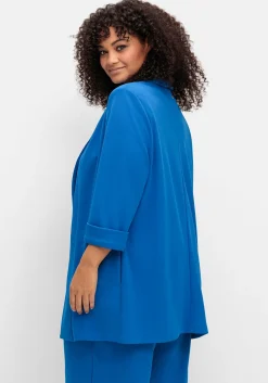 Langer Blazer mit Schalkragen und 3/4-Ärmeln