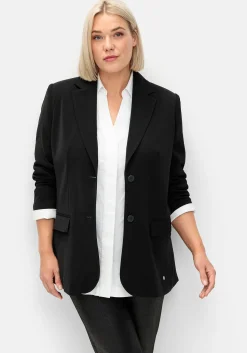 Langer, taillierter Blazer mit Reverskragen
