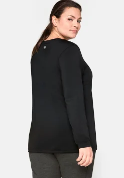 Langes Funktionsshirt mit Rundhalsausschnitt