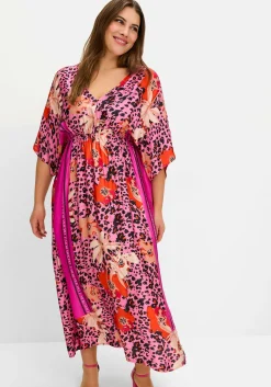 Langes Kleid mit weiten Halbärmeln