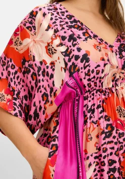 Langes Kleid mit weiten Halbärmeln