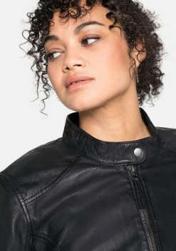 Lederjacke aus Lammnappa, mit Stehkragen