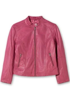 Lederjacke aus Lammnappa, mit Stehkragen