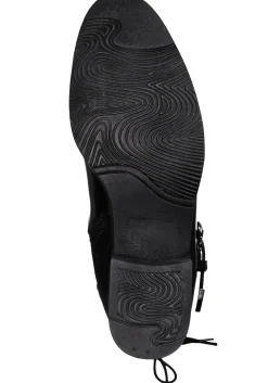 Lederstiefel mit Schnürung hinten und Zierschnalle