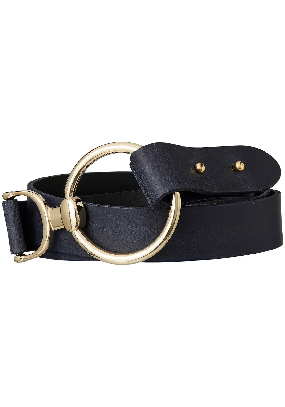 Leder-Taillengürtel mit goldfarbener Schnalle