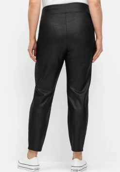 Leggings aus leicht glänzendem Lederimitat