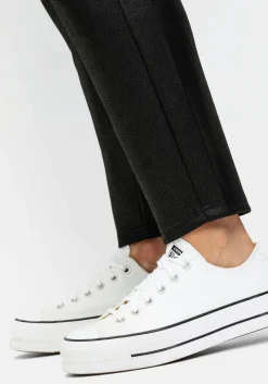 Leggings aus leicht glänzendem Lederimitat