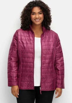 Leicht wattierte Steppjacke mit Stehkragen