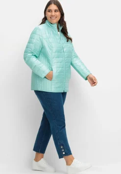 Leicht wattierte Steppjacke mit Stehkragen