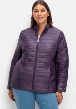 Leicht wattierte Steppjacke mit Stehkragen