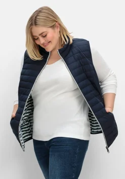 Leicht wattierte Steppweste mit 2-Wege-Zipper