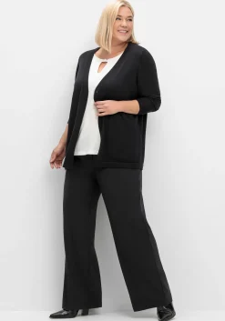 Leichte Feinstrickjacke mit 1-Knopf-Verschluss