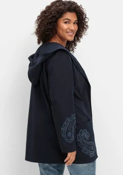 Leichte Kapuzensweatjacke mit Paisleydruck