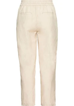 Leinenhose mit elastischem Bund und Bindeband