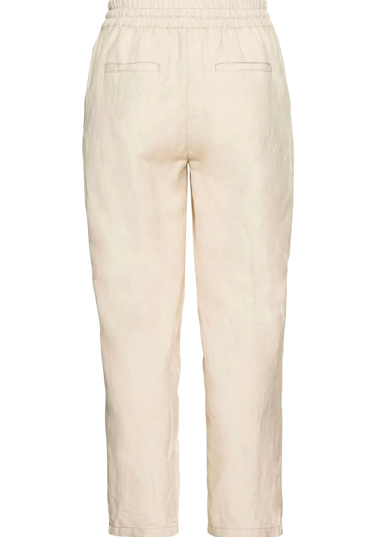 Leinenhose mit elastischem Bund und Bindeband