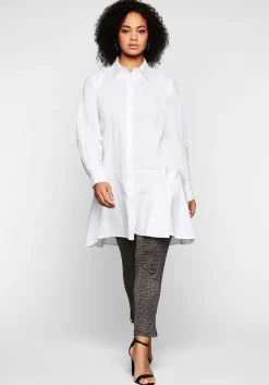 Longbluse mit ausgestelltem Saum