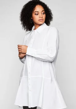 Longbluse mit ausgestelltem Saum