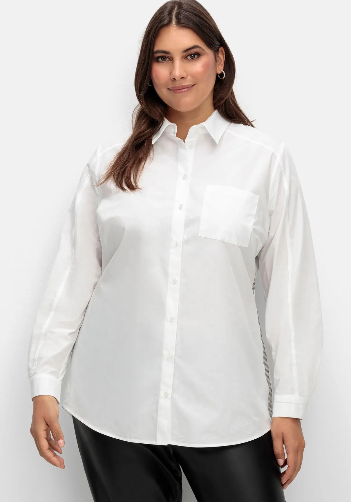 Longbluse mit Glitzerdetails