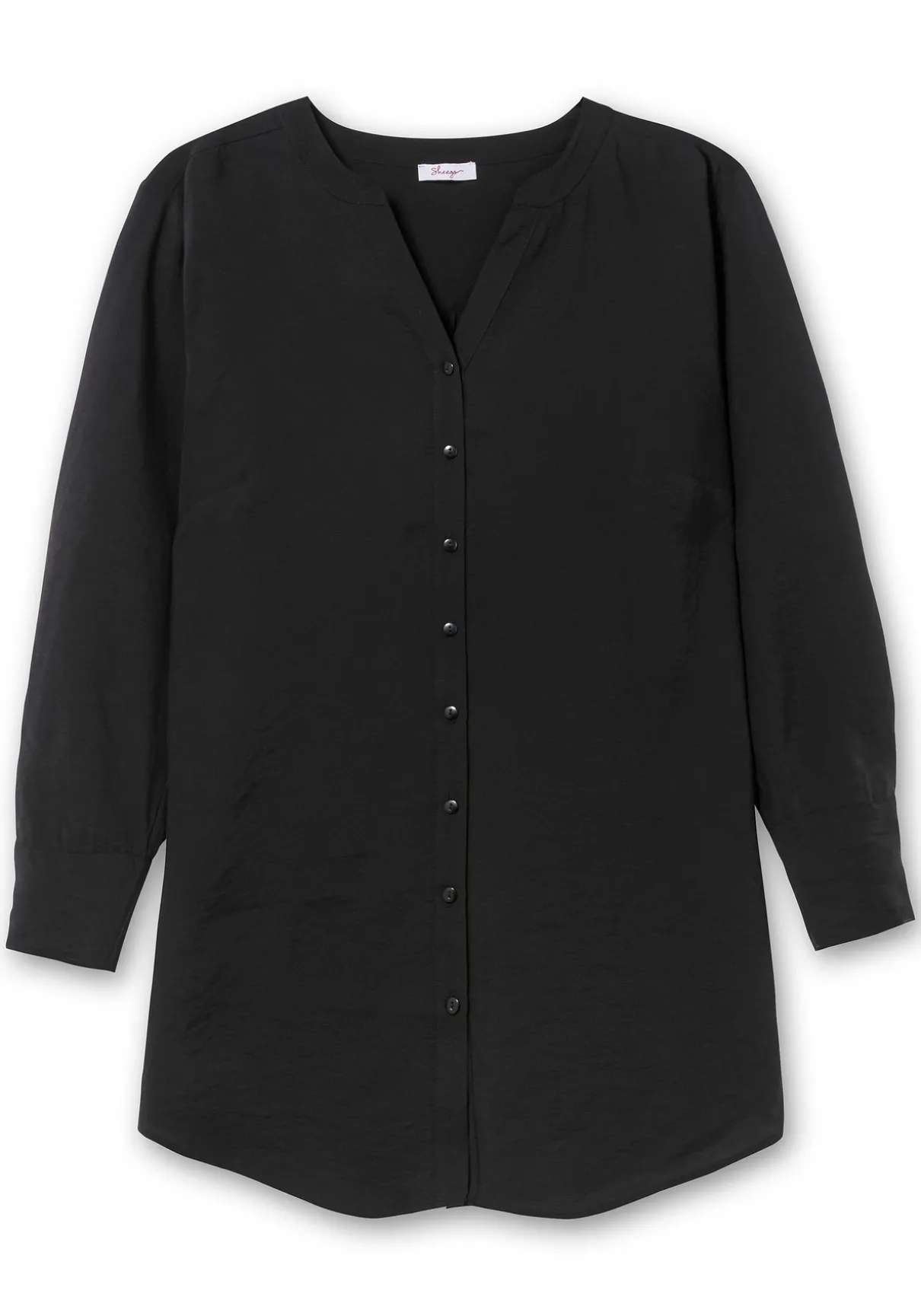 Longbluse mit Passe und Raffungen hinten