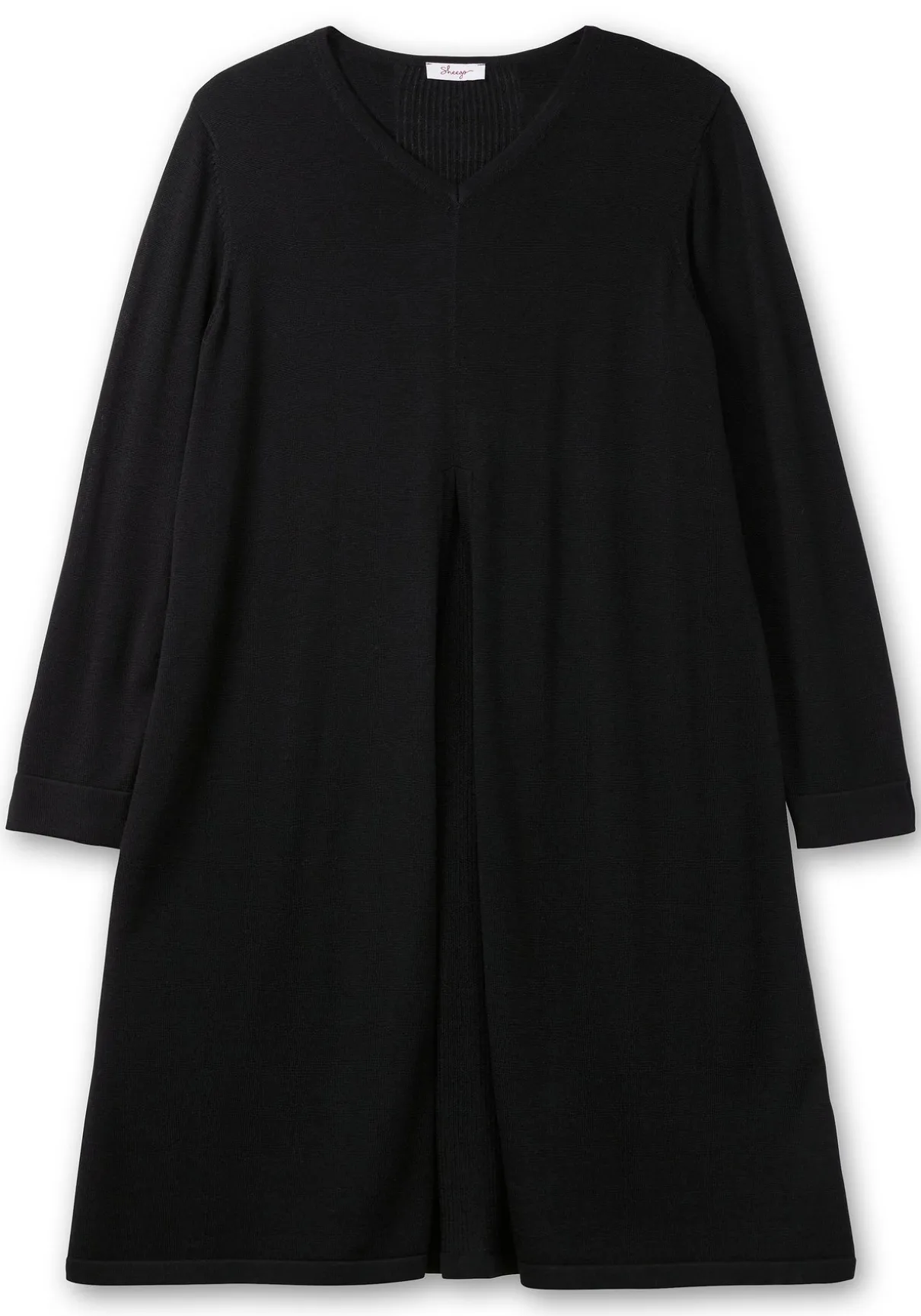 Longpullover in A-Linie, mit langem Schlitz vorn