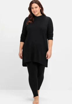 Longshirt aus Interlock, im Vokuhila-Schnitt