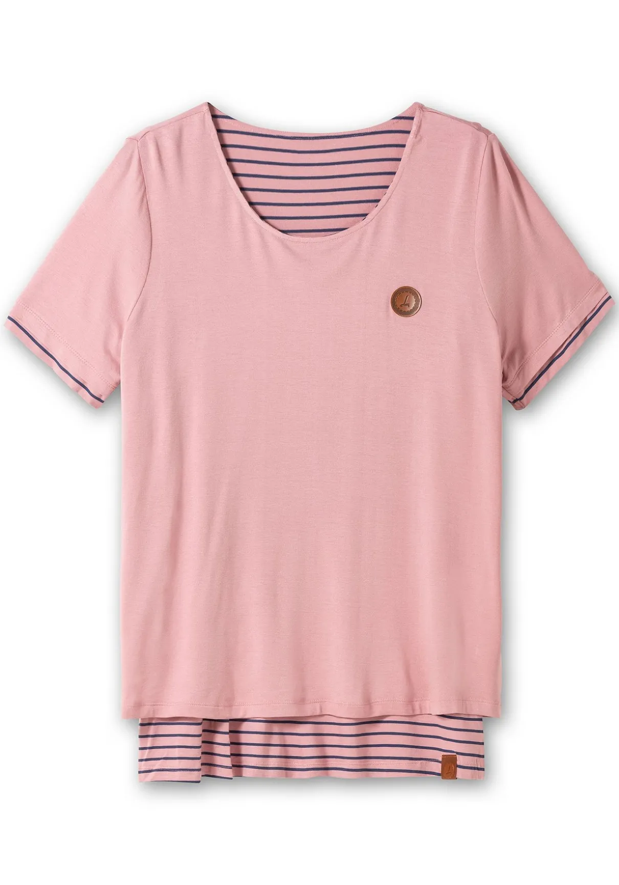 Longshirt in 2-in-1-Optik, mit Rundhalsausschnitt