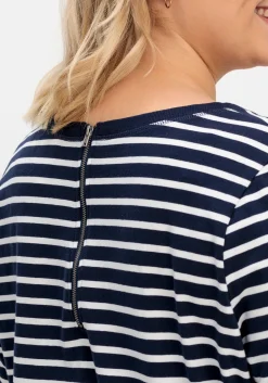 Longshirt in Oversized-Form mit Streifen