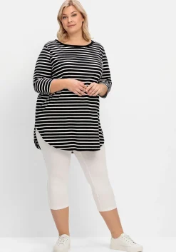 Longshirt in Oversized-Form mit Streifen