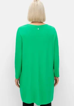 Longshirt in Wickeloptik, in leichter A-Linie