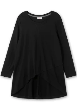 Longshirt in Wickeloptik, in leichter A-Linie