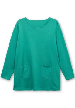 Longshirt mit aufgesetzten Taschen