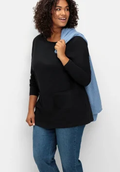 Longshirt mit aufgesetzten Taschen