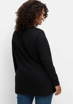 Longshirt mit aufgesetzten Taschen