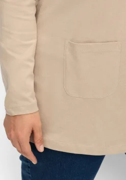 Longshirt mit aufgesetzten Taschen