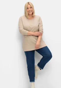 Longshirt mit aufgesetzten Taschen