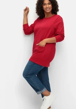 Longshirt mit aufgesetzten Taschen
