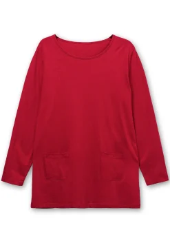 Longshirt mit aufgesetzten Taschen