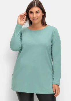 Longshirt mit hohen Seitenschlitzen
