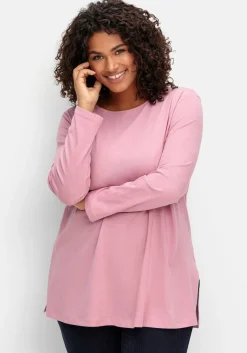 Longshirt mit hohen Seitenschlitzen