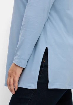 Longshirt mit hohen Seitenschlitzen