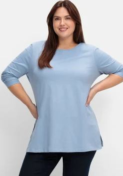 Longshirt mit hohen Seitenschlitzen