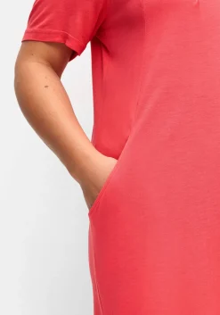 Longshirt mit Taschen und Karreeausschnitt